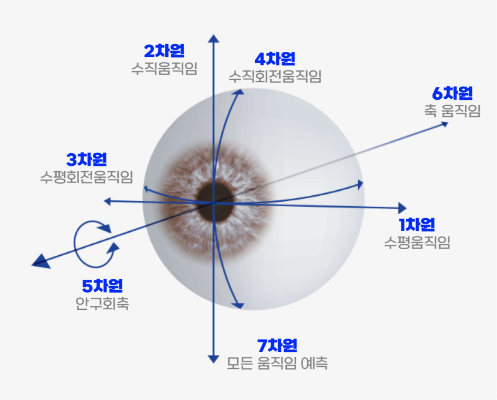 7차원 안구 움직임 추적 범위